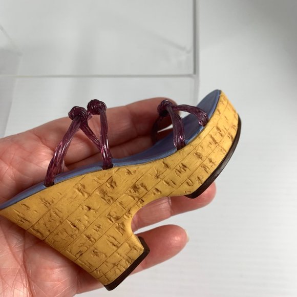 Just the Right Shoe Raine Willitts Designs Cork Wedge 25093 Miniature Sandal - Picture 8 of 10
